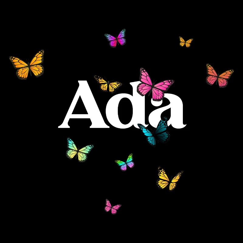 ADA - Schöner Mädchen Name mit Schmetterlingen