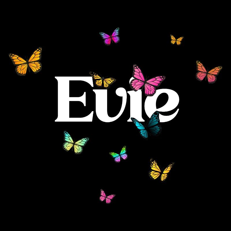 EVIE - Schöner Mädchen Name mit Schmetterlingen