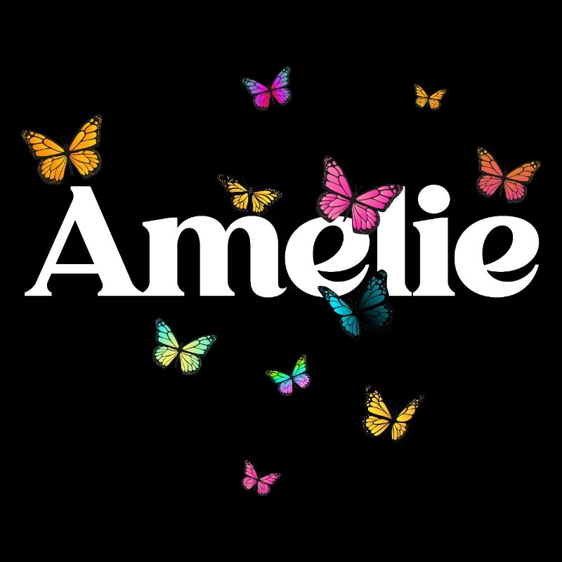 AMELIE - Schöner Mädchen Name mit Schmetterlingen
