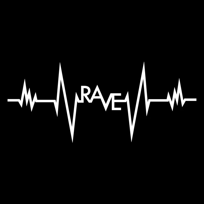 RAVE EKG HERZSCHLAG PULS TECHNO GESCHENK