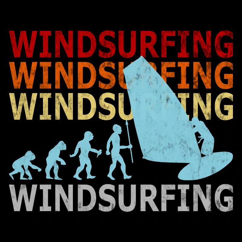 Retro Vintage Windsurfer Evolution Windsurfen
