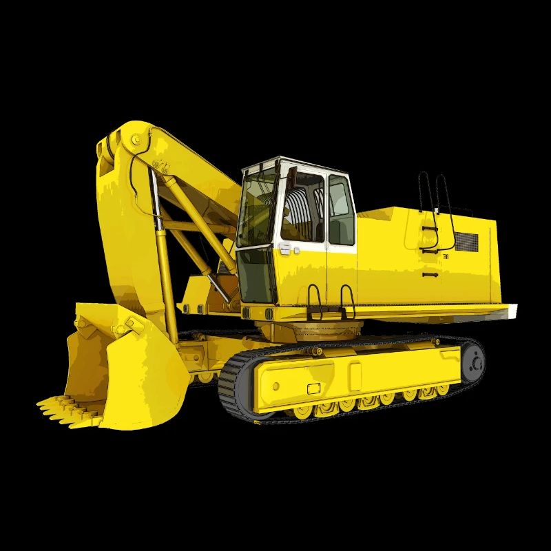 Gelber Bagger, Schaufelbagger, Industrie