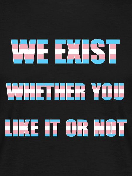 We Exist - Transgender Flag