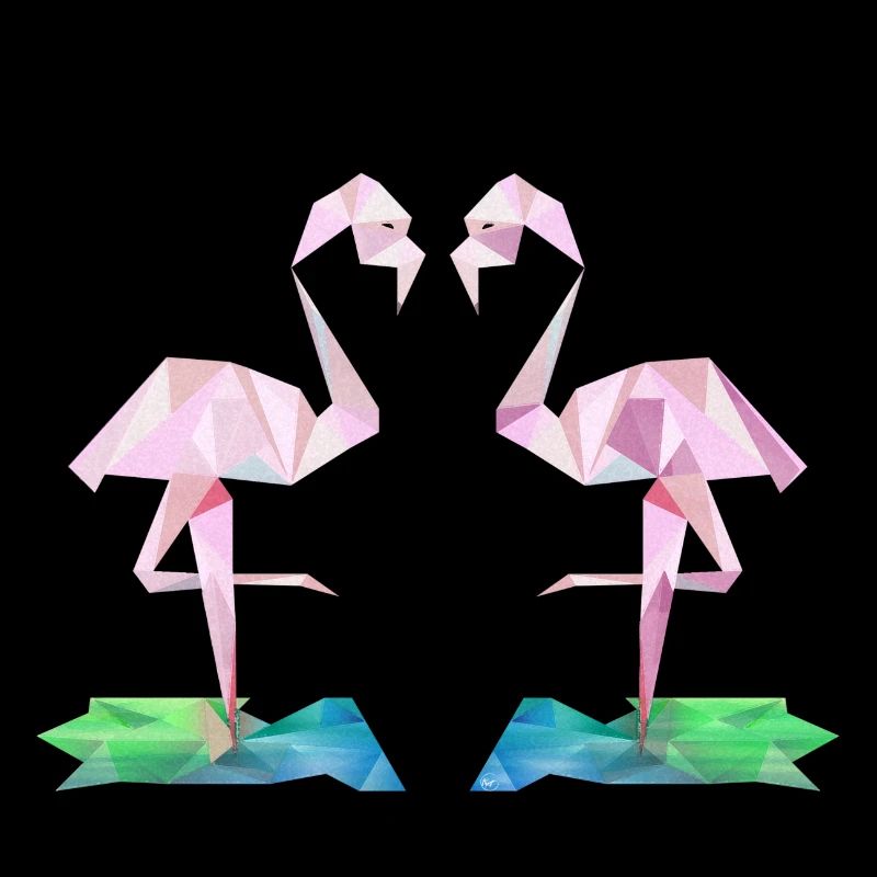 Flamingo low-poly