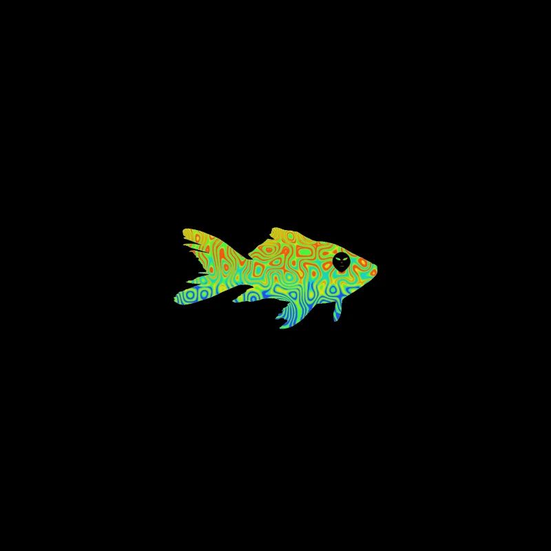 Psychedelic Fish Alien LSD 420 Goa Psytrance