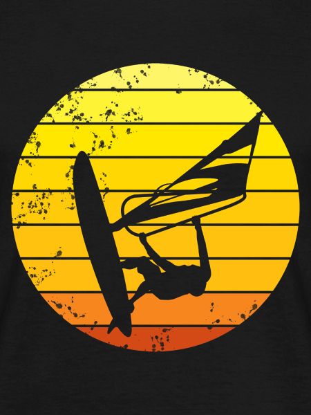 Windsurfer retro sunset