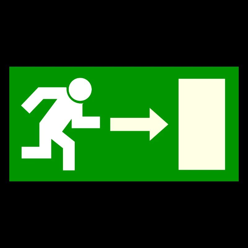 Exit Schild Vorlage zum personalisieren