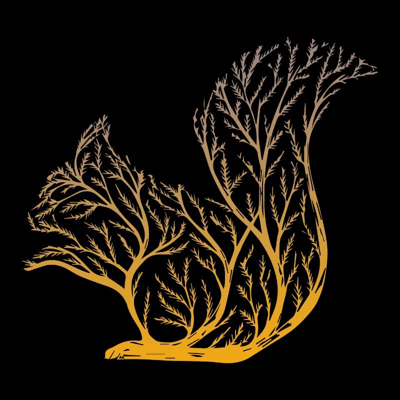 Eichhörnchen aus einem Baum