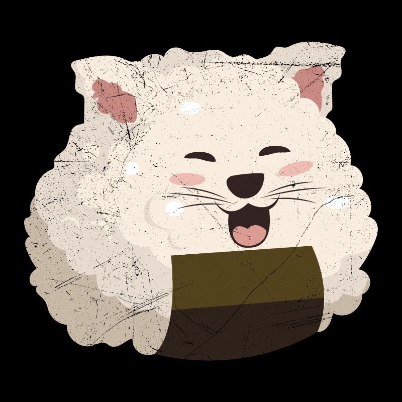 Onigiri cat kawaii funny gift idea