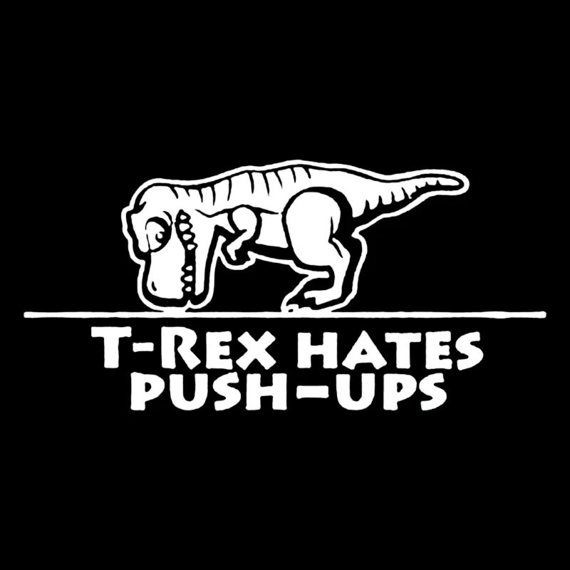 T Rex hasst Liegestuetze