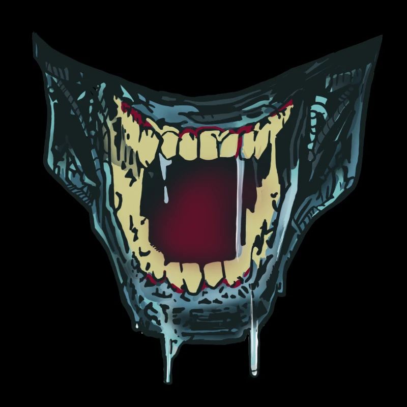 Masque facial predator dentition monstre