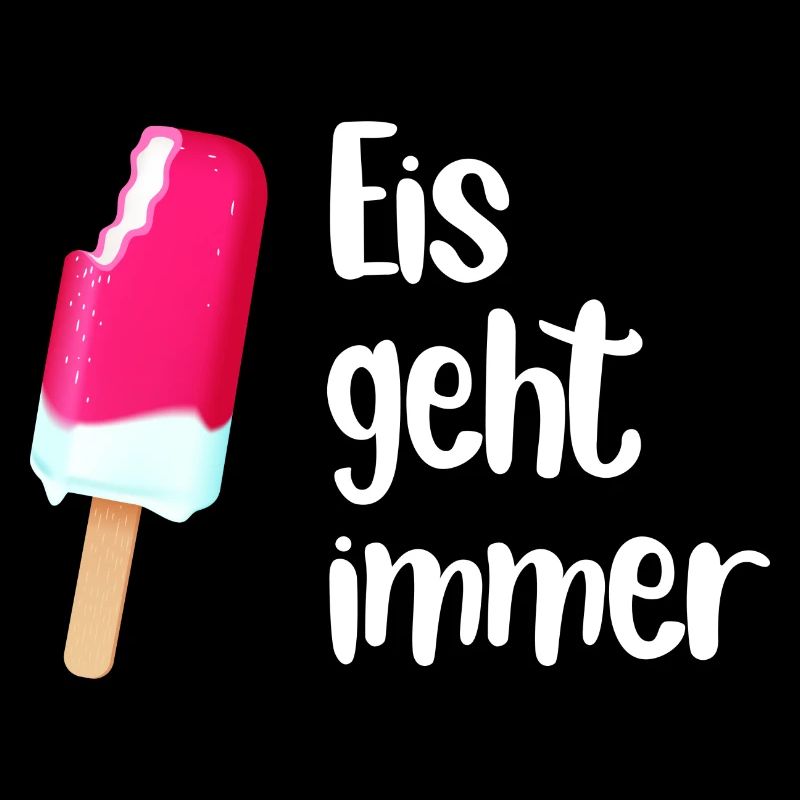 Eis Geht Immer Design mit Eiswaffel oder Eiscreme