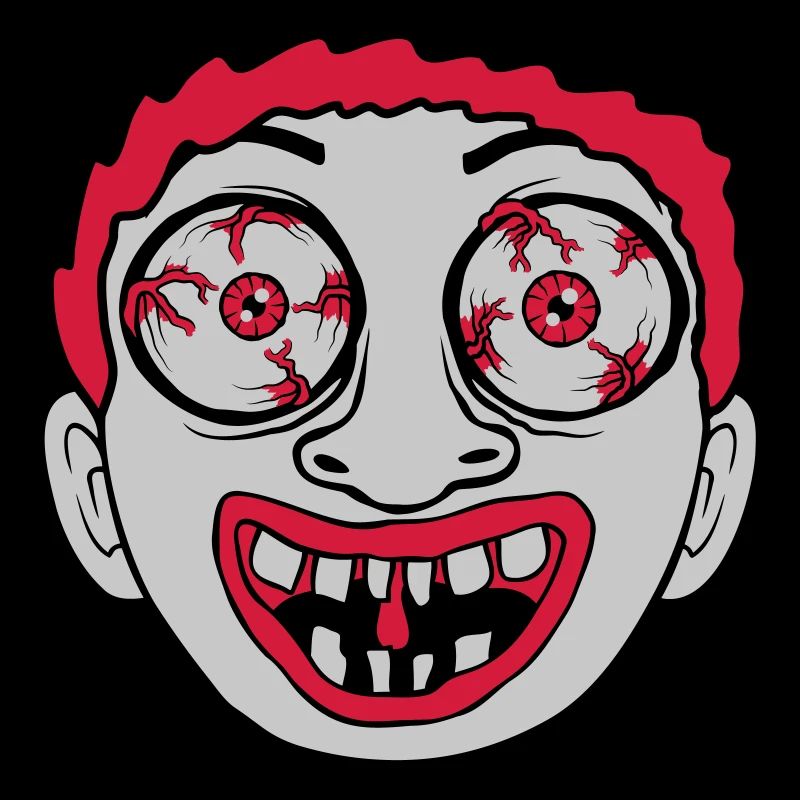 Crazy creepy horror face