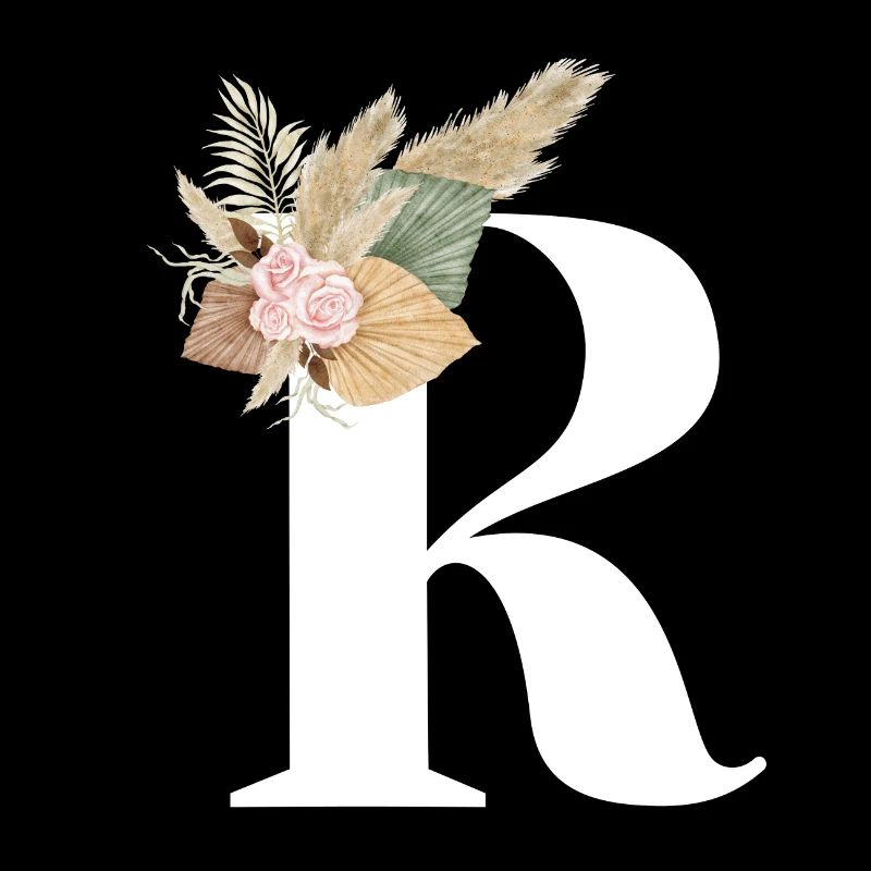 letter R flowered