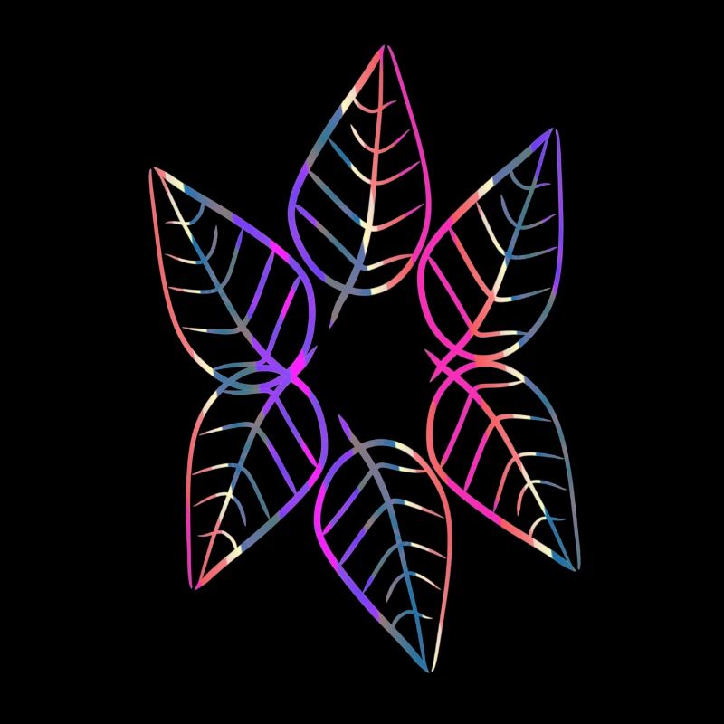 Leaf Symbol Natural Purple Pattern Sheets Circle