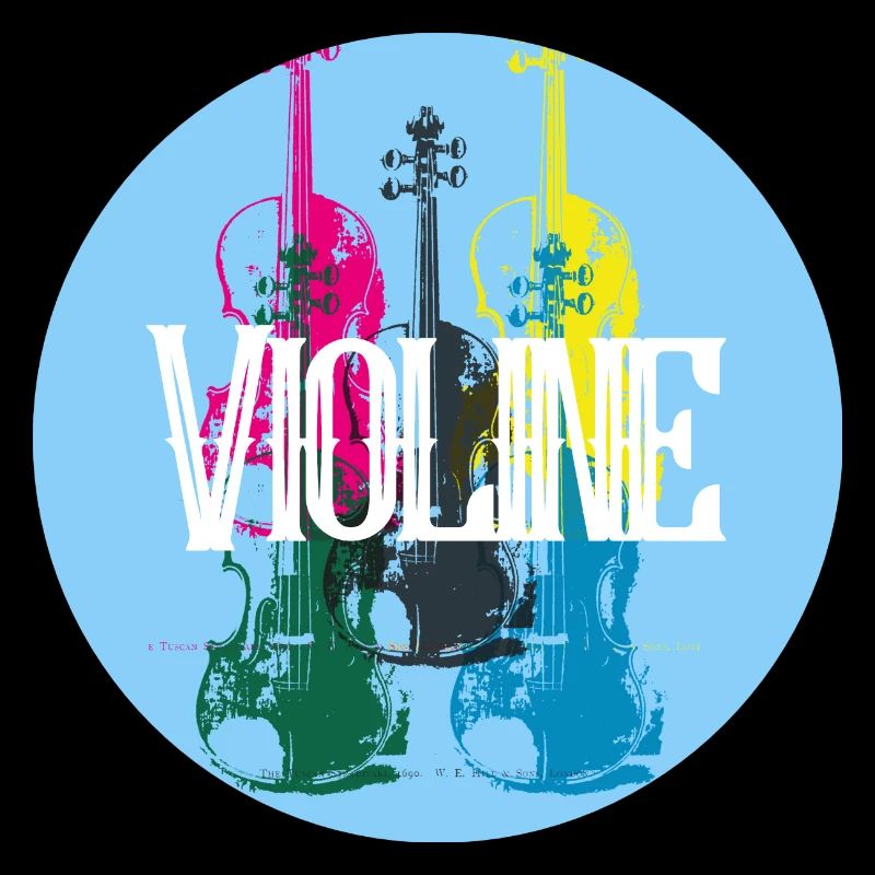 Violine mit Pop-Art Collage