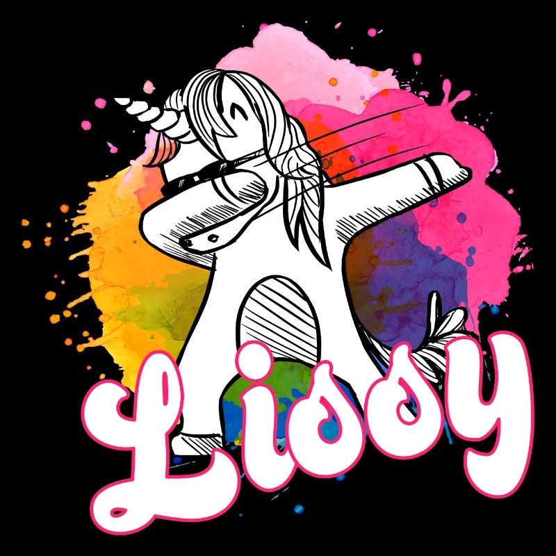LISSY - Beau nom avec licorne dabbing