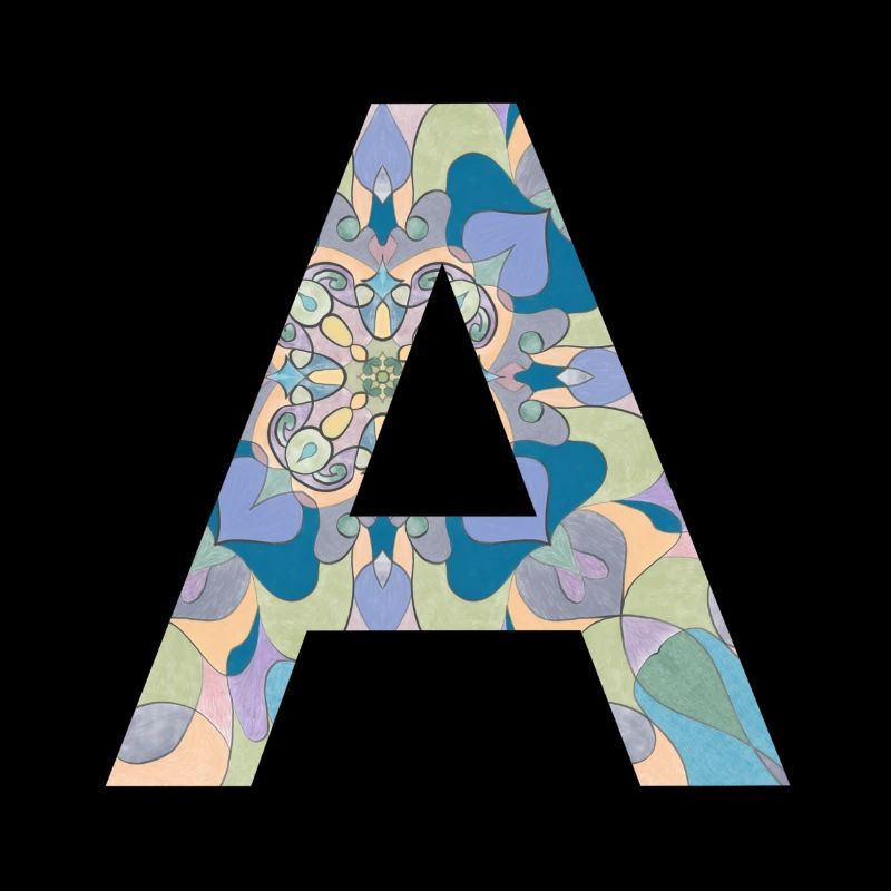 Buchstabe A im Mandala