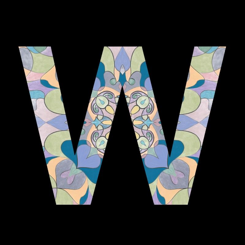Buchstabe W im Mandala