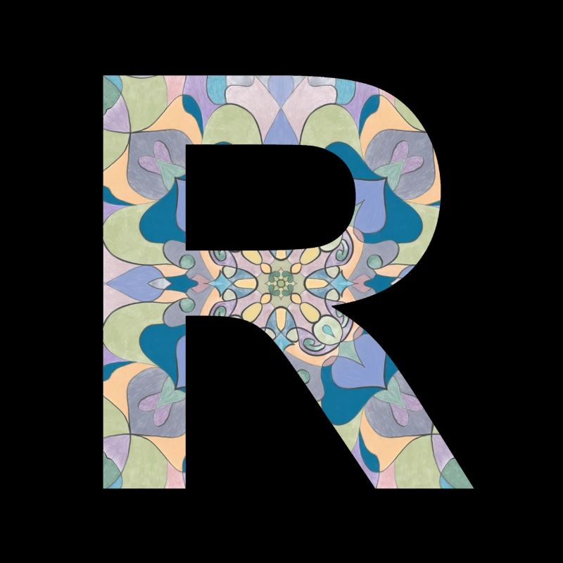 Buchstabe R im Mandala