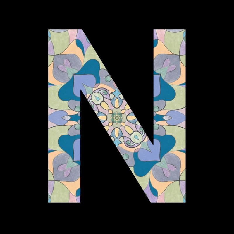 Buchstabe N im Mandala