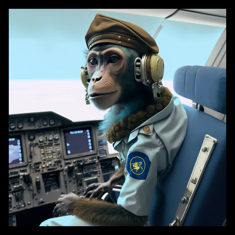 Affe als Pilot V1