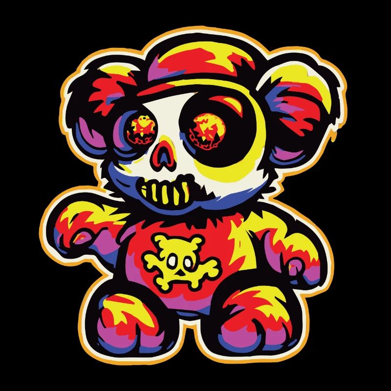 Horror Scary Bear Halloween Count Fluffy