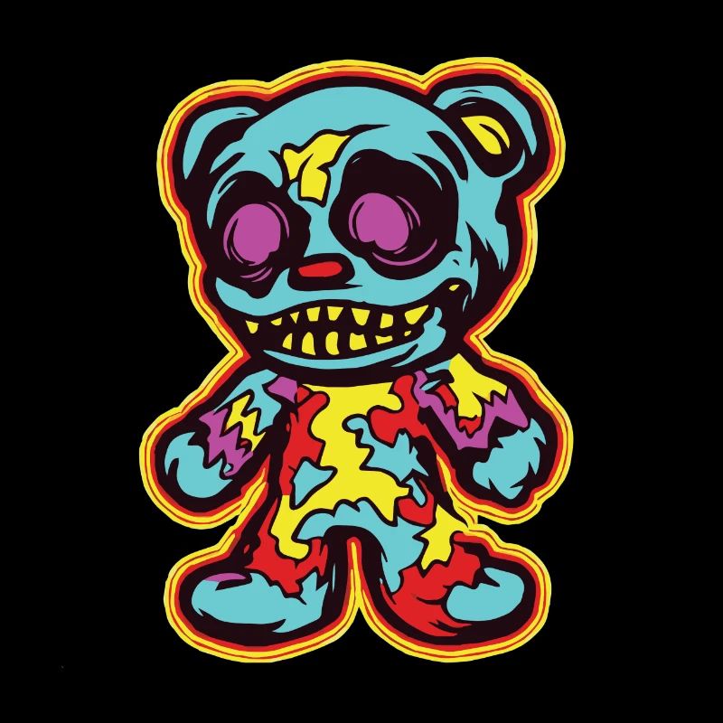 Horror Scary Bear Halloween Crypt Keeper Bear