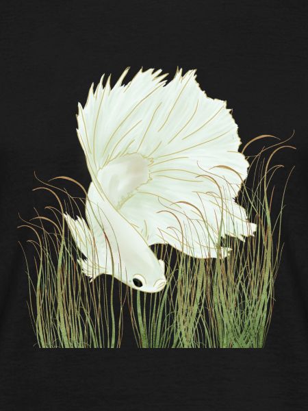Betta Splendens Halfmoon White