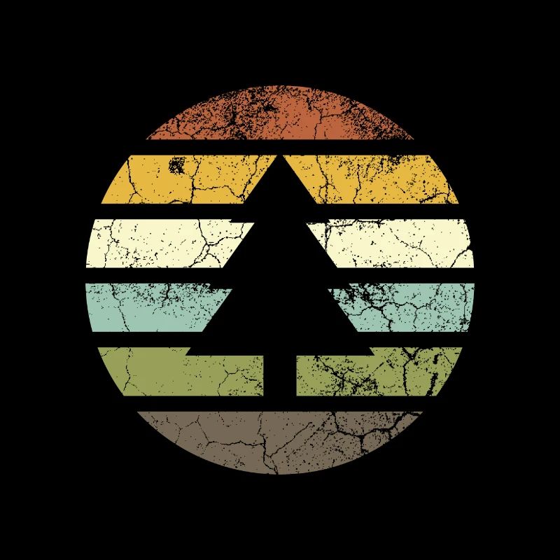 Retro pine tree