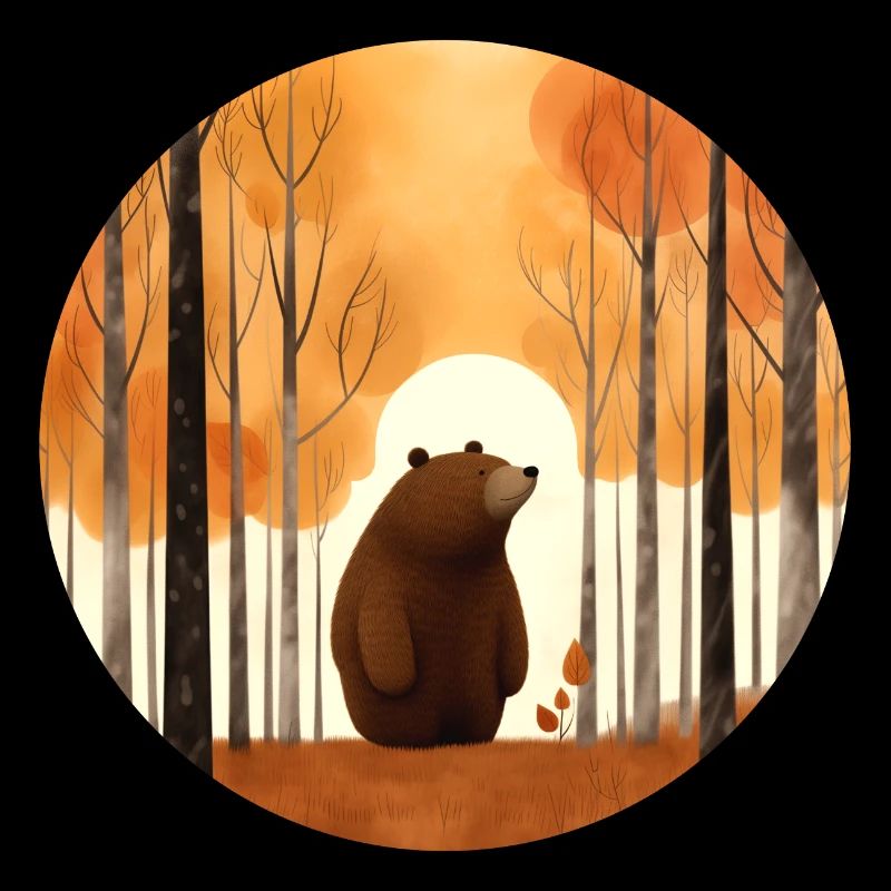 Ours dans la forêt d’automne