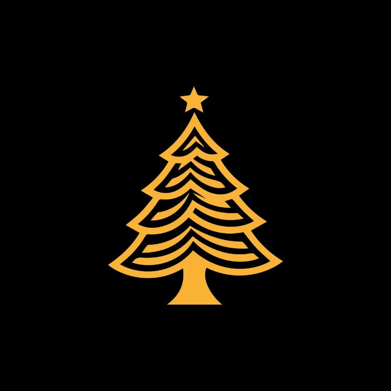 Gelber Weihnachtsbaum Christbaum oder Tannenbaum