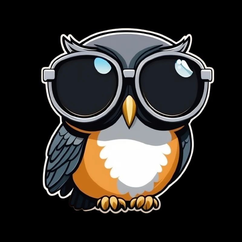 Coole Eule mit Sonnenbrille