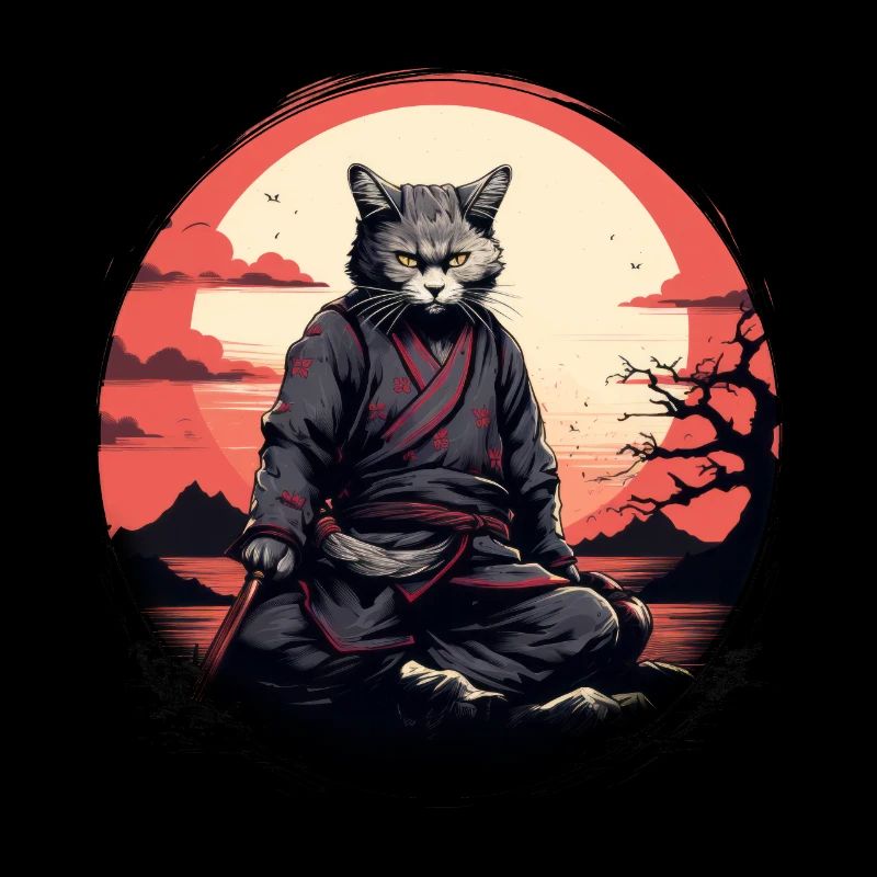 Cat samurai