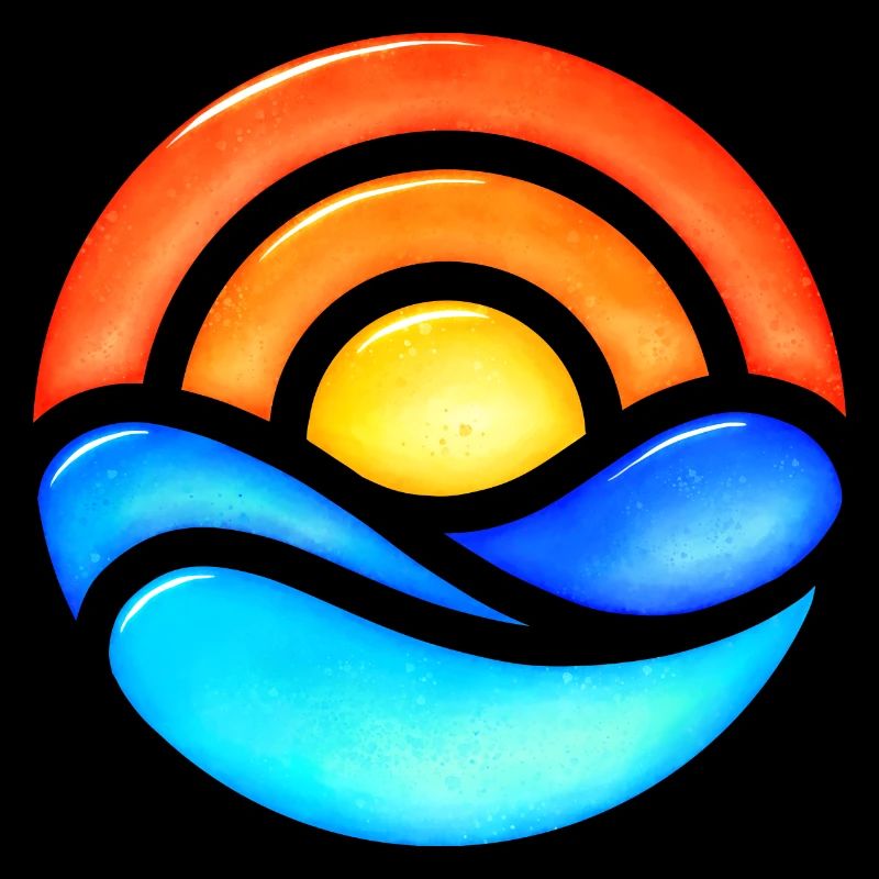 Sunset Retro Glass