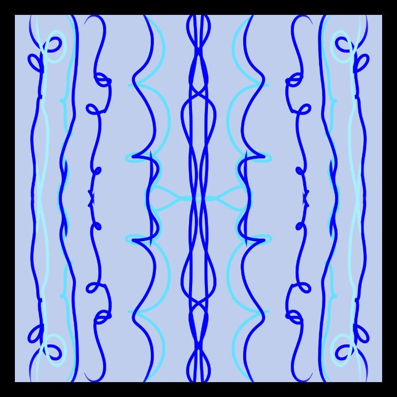 blaue und hellblaue Ornamente