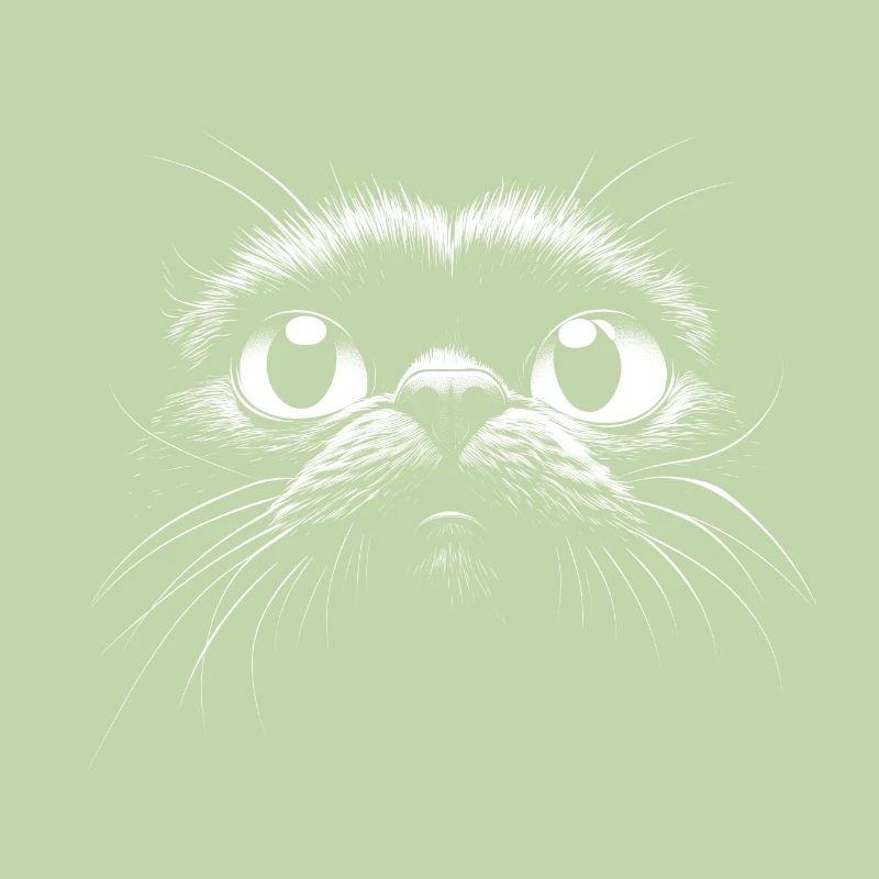Visage de chat noir