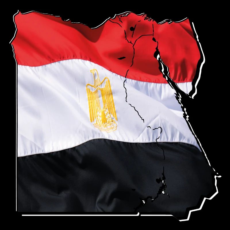 Drapeau de l’Égypte en Égypte carte
