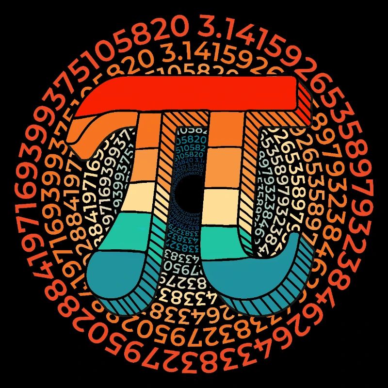 Simbolo Pi retrò - Divertimento giornaliero di matematica e pi greco