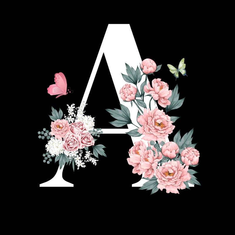Lettre a fleurs rose