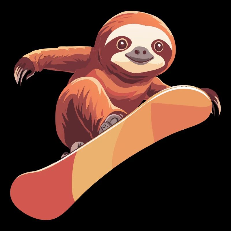 Faultier Snowboard Snowboarder