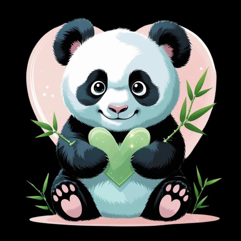 Panda mit Herz