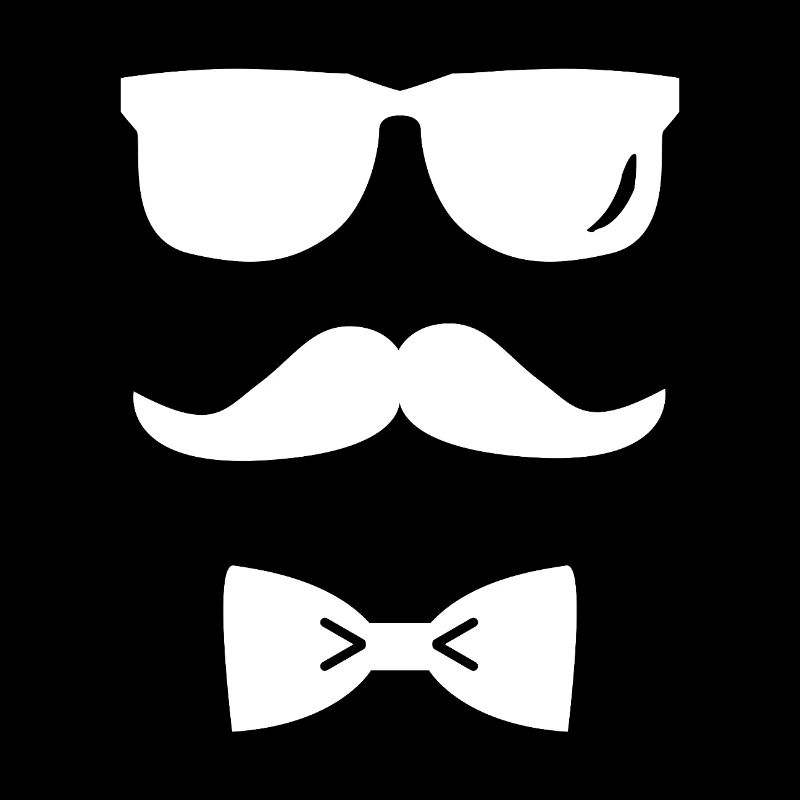 Stylischer Bart mit Sonnenbrille & Fliege