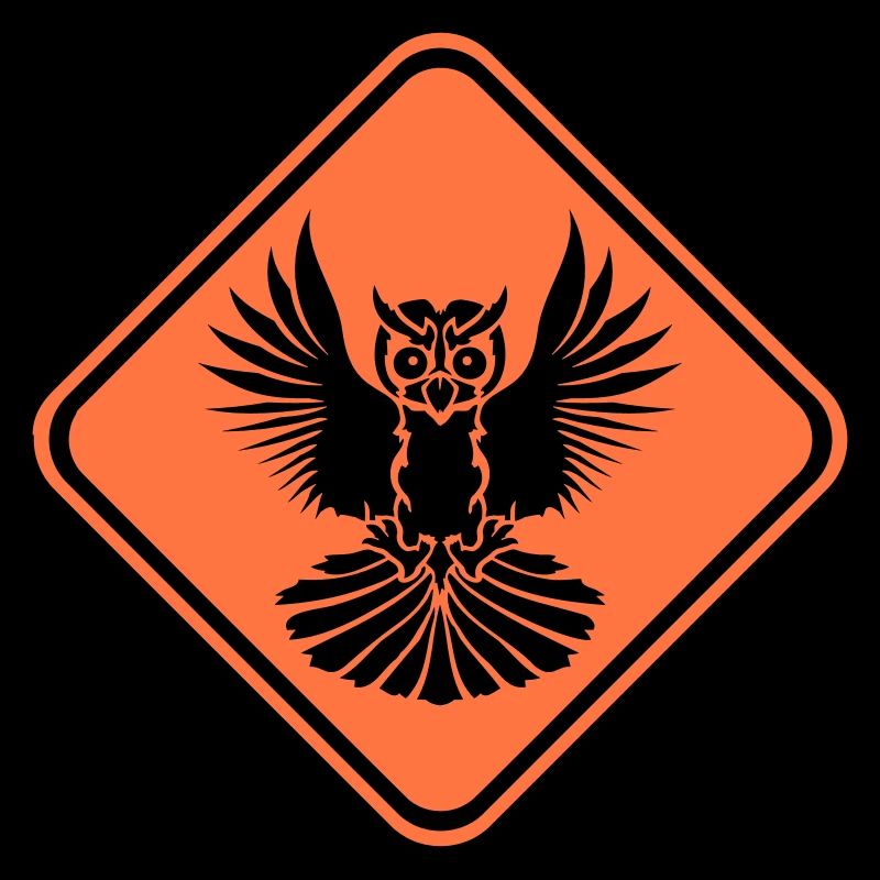 Eule Warnung Gefahr Zone Schild Hinweis Achtung