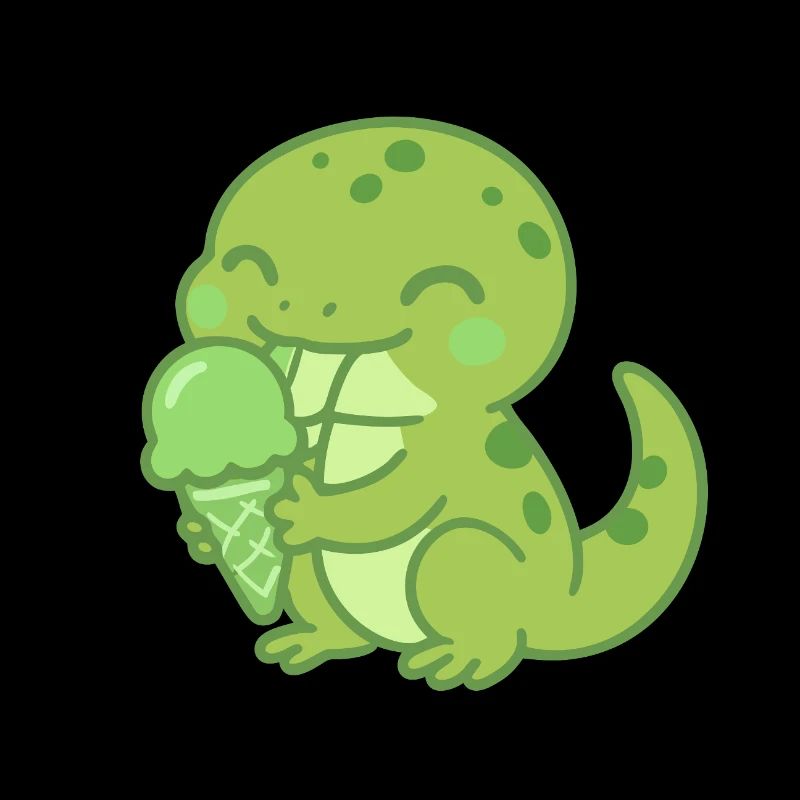 Echse Gecko Eisessen Eis