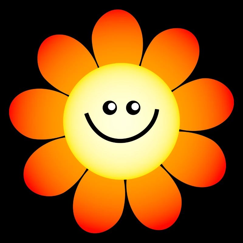 Lächelnde glückliche Gänseblümchen Blume