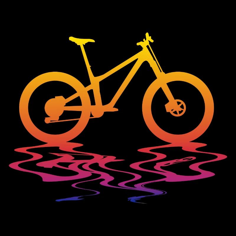 Mountain bike with reflection