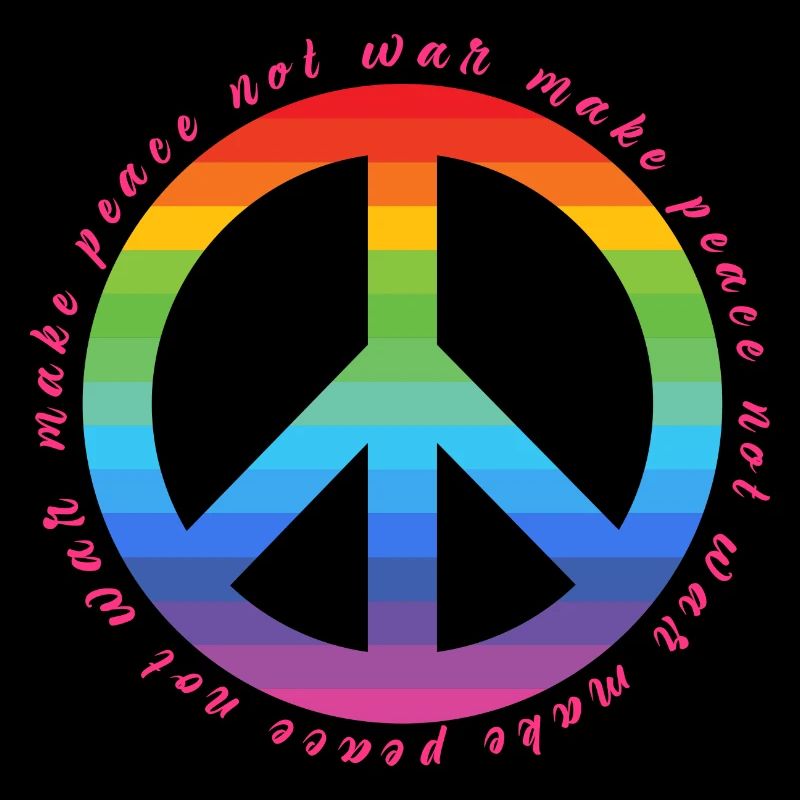 Make Peace not War - Peace Zeichen - Frieden LGBTQ