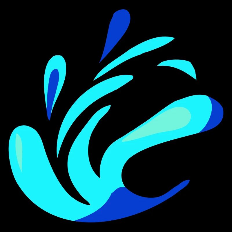 Flüssigkeit Wasser (Farben personalisierbar)