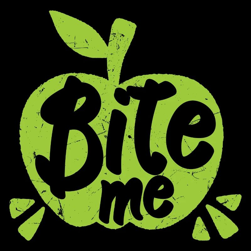 Green Apples Bite Me Distressed